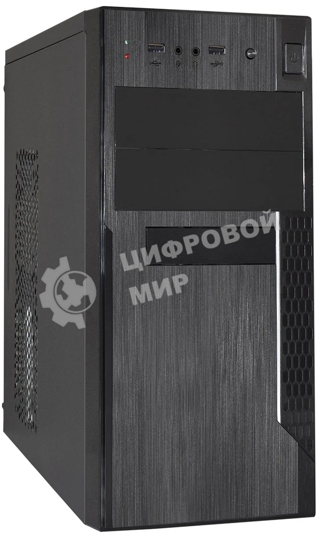 Компьютерный корпус Minitower ExeGate EX299309RUS MA-373X-UNS350 (mATX, БП UNS350 с вент. 12см, 2*USB, аудио, черный)