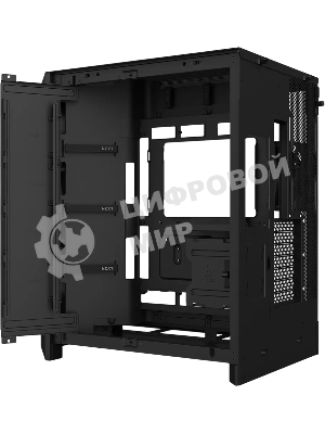 Компьютерный корпус без блока питания Case NZXT H9 Flow RGb (2025), Midi-Tower, TG, 3x140мм RGb + 1x120мм, 2xUSB-A 3.2 + 1xUSB-C 3.2, E-ATX, ATX, mATX, mITX черный