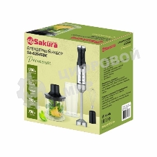 Блендерный набор Sakura SA-6264SBK Premium 1200 Вт 20 скор DC мотор стакан чоппер венчик