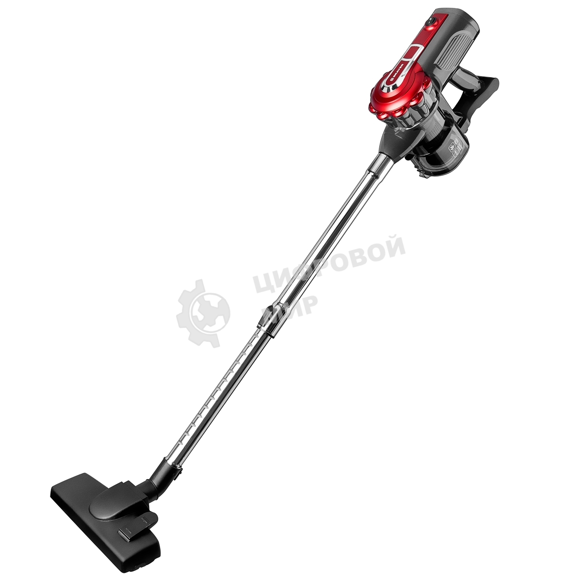 Пылесос вертикальный BRAYER BR4268 серый/красный, питание от сети, 185 Вт, уборка сухая, пылесборник 0,8 л