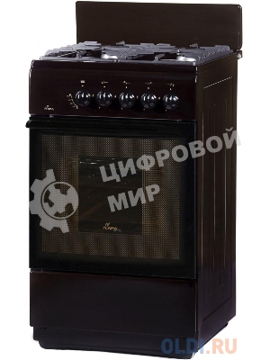 Плита Комбинированная De Luxe 606040.00гэ-003(кр) ЧР черный (стеклянная крышка) реш.чугун