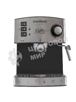 Кофеварка рожковая Endever Costa-1060 черный/стальной, исп. кофе - молотый, 1.6 л, 1000 Вт, 20 бар