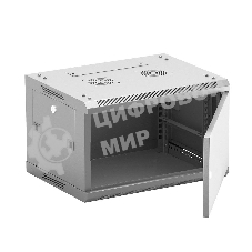 Шкаф телекоммуникационный настенный NEOMAX 6U (600х350), металлическая дверь, замок-ключ (3 шт), разборный, цвет серый (1 коробка) NCB-WM6U-6035MK3-100-GY