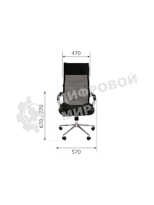 Кресло Chairman 700 черный, сетка, 120 кг, механизм качания