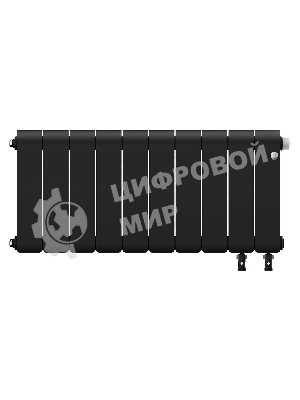 Радиатор биметаллический Royal Thermo Infinity 300 Noir Sable VR80 - 10 секц.