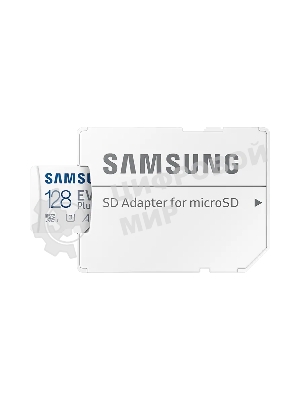 Флеш карта microSDXC 128Gb Samsung EVO Plus Class 10, A2, V30, UHS-I, W 90 МБ/с, R 160 МБ/с, MB-MC128SA/KR адаптер на SD