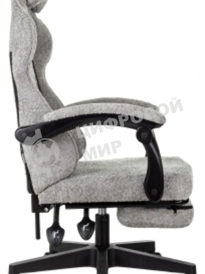 Кресло Knight Lord/F серый, экокожа, 120 кг, механизм качания, подставка для ног