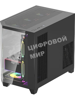 Компьютерный корпус AeroCool/Formula Crystal Z6M Floe черный без БП mATX 4x120мм 2xUSB3.0 audio bott PSU