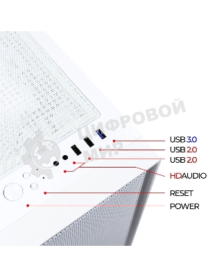 Компьютерный корпус Ginzzu CL560 белый mATX