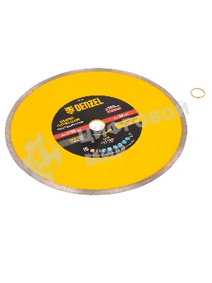 Диск алмазный сплошной Denzel супертонкий, 300 х 25,4 мм, горячее прессование, мокрое резание