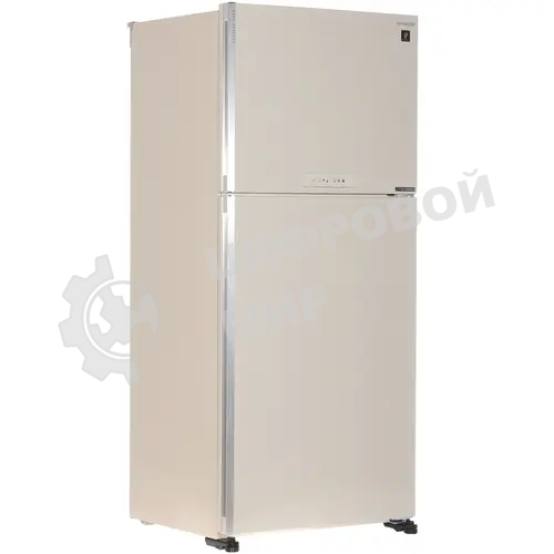 Холодильник Sharp SJ-XG55PMBE бежевый двухкамерный 394/162л морозилка сверху, No Frost