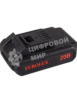 Дрель-шуруповерт Eurolux ДА-20/2Li, 20 В, 1.5 Ач, 35 Нм, щеточный