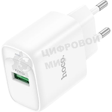 Сетевое зарядное устройство HOCO C140A 1USB 3.0A QC3.0, белый