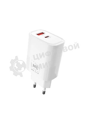 Сетевое зарядное устройство MORE CHOICE NC82a 1USB+1Type-C 3.0A PD 35W+QC3.0 для Type-C Type-C, белый