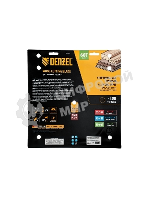 Пильный диск по дереву Denzel ф300 х 30 мм, 60 зубьев