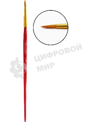 Набор кистей Silwerhof Color (набор 10шт) синтетика круглая №2,3/плоская №3,6,7,12/овальная №3,10