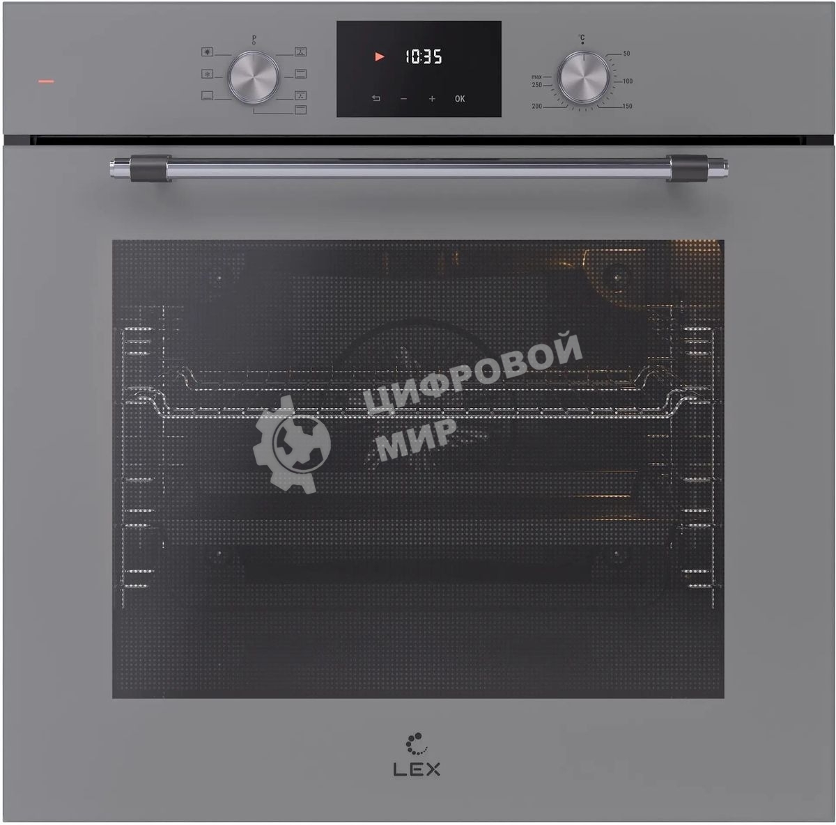 Духовой шкаф электрический LEX EDP 671 GR MAX, встраиваемый, серый