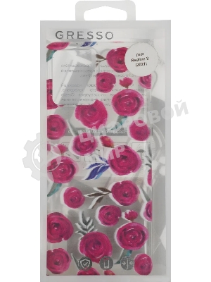 Чехол (клип-кейс) Gresso Air, для Realme 8, прозрачный/рисунок gr17aaae9413