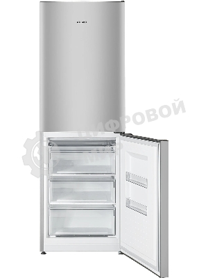 Холодильник Atlant ХМ 6619-189 серебристый двухкамерный 182/119л морозилка снизу