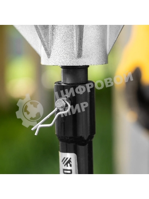 Шнек для грунта Denzel ER-80, диаметр 80 мм, длина 800 мм, соединение 20 мм, съемный нож