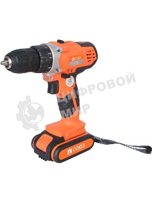 Дрель-шуруповерт СОЮЗ ДШС-18-2К-ПРОМО, 18 В, 2 Ач, 40 Нм, щеточный