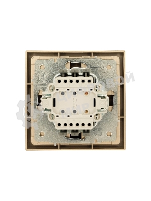 Выключатель LEZARD 704-3688-111QC 1-кл. с индик. СП ZIMA IP20 10А безвинт. зажим, зол.