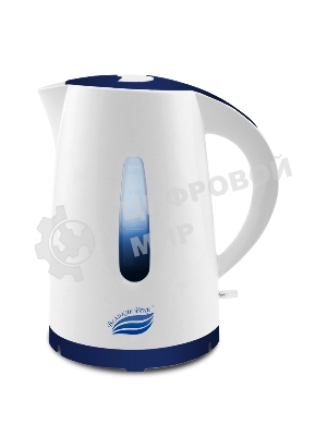 Чайник электрический Великие Реки Томь-1 белый/т.синий