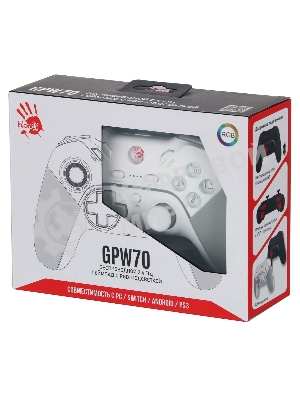 Геймпад A4Tech Bloody GPW70 Sports белый USB Беспроводной виброотдача обратная связь