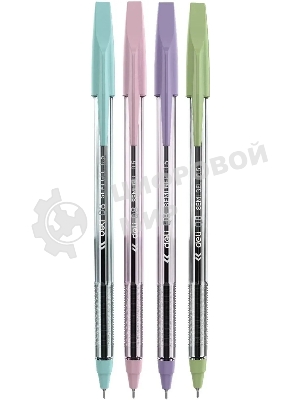 Набор ручек шариковых Deli Think EQ8-C ассорти/прозрачный, d=0.5мм, синие чернила (12шт)