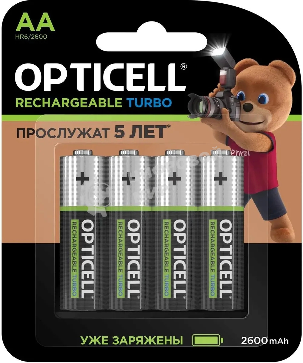 Аккумулятор Opticell Turbo 6080002 AA NiMH 2600mAh (4шт) блистер