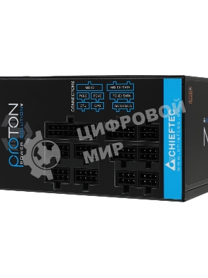 Блок питания Chieftec BDF-1000C, 1000Вт, 80 PLUS Bronze, 140мм, модульный, черный