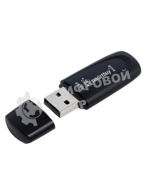 Флешка USB SmartBuy Scout black (SB064Gb3SCK), 64Gb, USB 3.0/3.1, R/W 100/40, черный