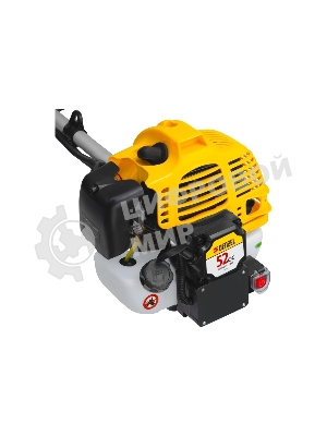 Триммер бензиновый Denzel DT-52E, 52 см3, неразъемная штанга, электростартер, состоит из 2 частей