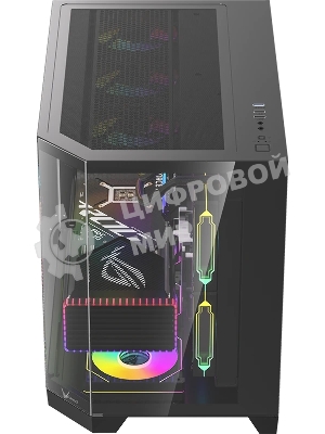 Компьютерный корпус AeroCool/Formula Crystal Z6M Floe черный без БП mATX 4x120мм 2xUSB3.0 audio bott PSU