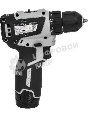 Дрель-шуруповерт ИНТЕРСКОЛ ДА-10/12В 38, 12 В, 3 Ач, 38 Нм, бесщеточный