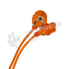 Кабель компьютер-розетка 220V (EURO) VDE 1,8 м 3G0,75мм2 VCOM CE021-O, оранжевый