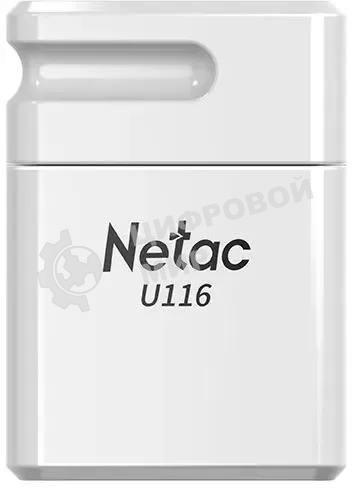 Флешка USB Netac U116 mini (NT03U116N-016G-32WH), 16Gb, USB 3.2, R/W 90/30, белый