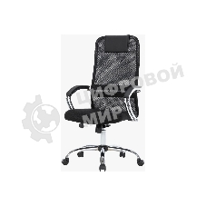 Кресло Chairman CH612 chrome черный, экокожа, 120 кг