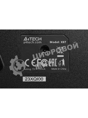 Мышь проводная A4Tech X87 черный, 2400 dpi, USB, кнопки - 8