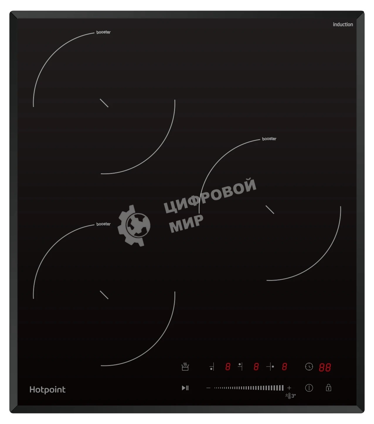 Индукционная варочная поверхность Hotpoint HS 1445 BA, независимая, черный