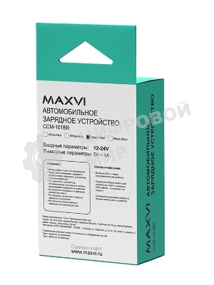 Автомобильное зарядное устройство Maxvi CCM-101BR USB 1А черно-красный