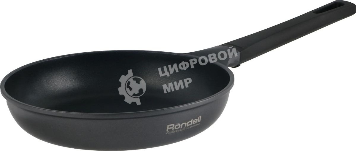 Сковорода Rondell Baselard RDA-2003 круглая 26 см, покрытие: Xylan Plus ручка несъемная (без крышки) темно-серый