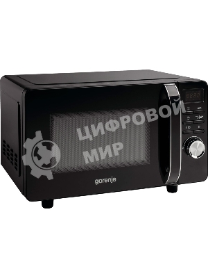 Микроволновая печь Gorenje MO20S4BC черный, 20 л, 700 Вт, переключатели - кнопки, поворотный механизм