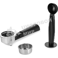 Кофеварка рожковая Kitfort КТ-7293 черный/серебристый, исп. кофе - молотый, 1.5 л, 1050 Вт, 15 Бар.