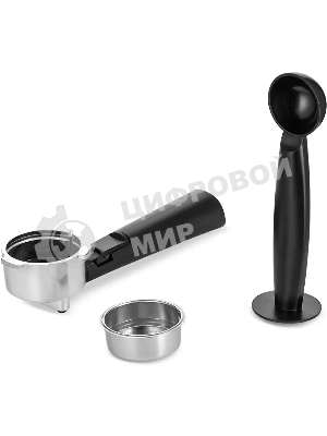 Кофеварка рожковая Kitfort КТ-7293 черный/серебристый, исп. кофе - молотый, 1.5 л, 1050 Вт, 15 Бар.