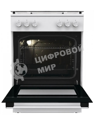 Плита газовая Gorenje GG6A11WF белый, конфорок 4 газовых, духовка 72 л, 60 см x 85 см x 60 см