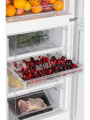 Холодильник Nordfrost NRG 152 WTM белый стекло двухкамерный 205/115 л морозилка снизу