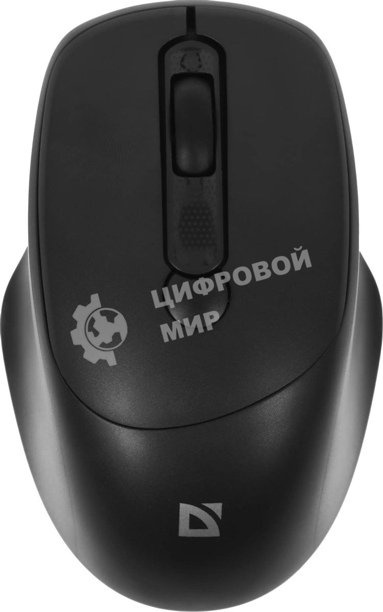 Мышь беспроводная Defender Feam MM-296 черный, 1600 dpi, радиоканал, USB, кнопки - 4