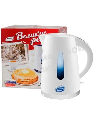 Чайник электрический Великие Реки Томь-1 белый