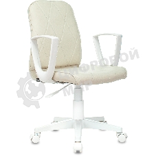 Кресло Бюрократ CH-W327 слоновая кость, экокожа, 120 кг, механизм качания
